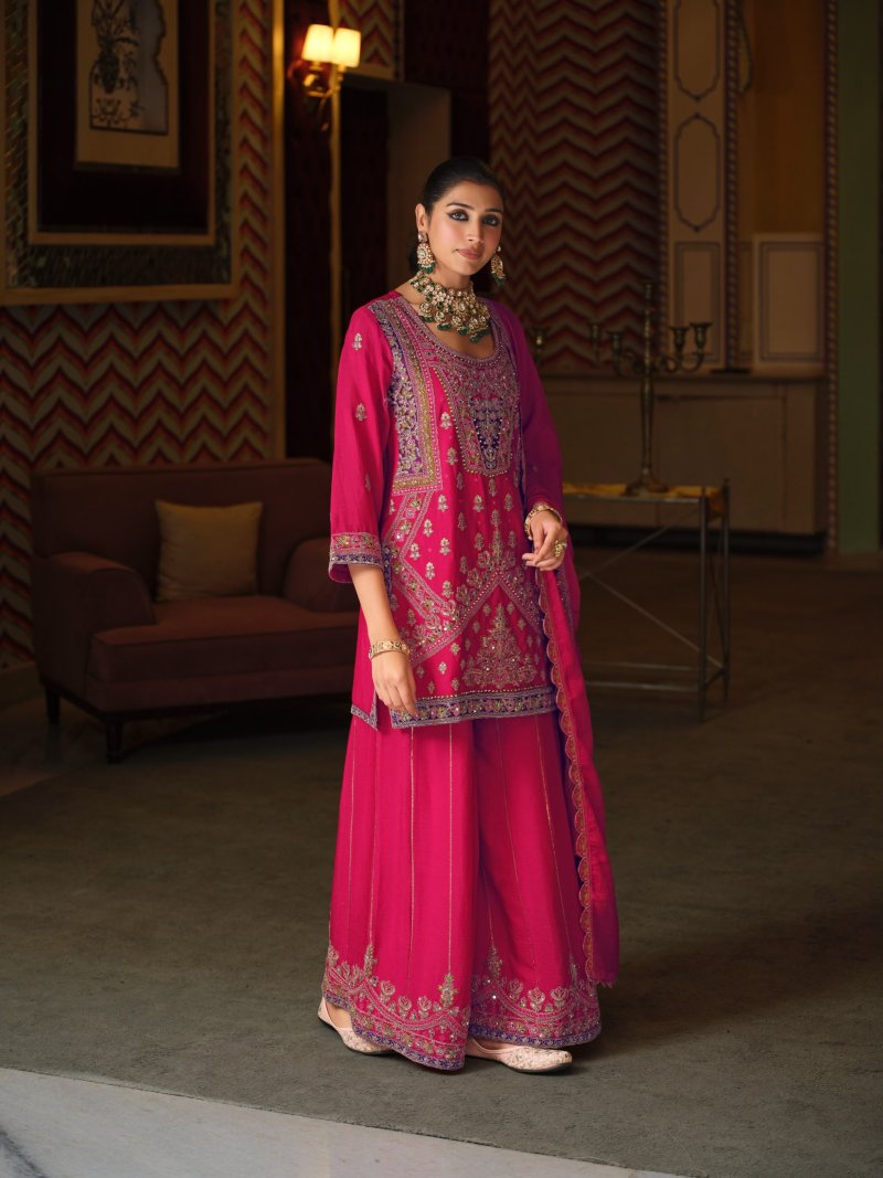 D 2464 To 2466 By Zaveri Chinon Readymade Suits